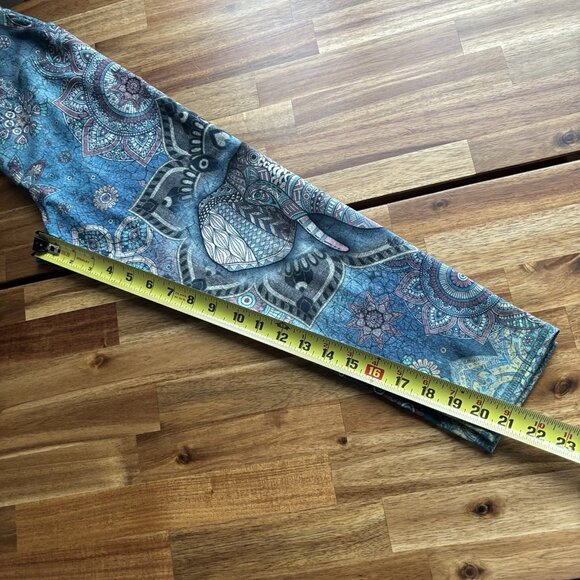 Evolution and Creation Yoga Leggings Size M Boho Hippie Floral Elephant Nature - Picture 12 of 16